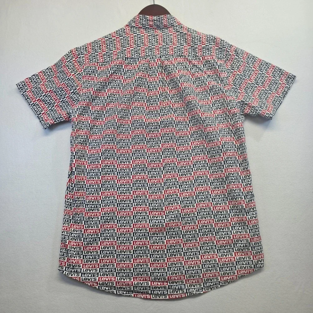Levi's Men's Short Sleeve Button Up Levi's Logo Shirt‎ Size Small